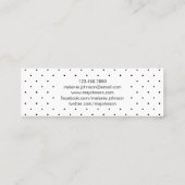 Mini Chic Dotted Black White Visitekaartje Contactkaartje (Achterkant)