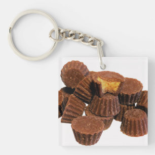 Mini Chocolade + De Pindakaas behandelt Sleutelhanger