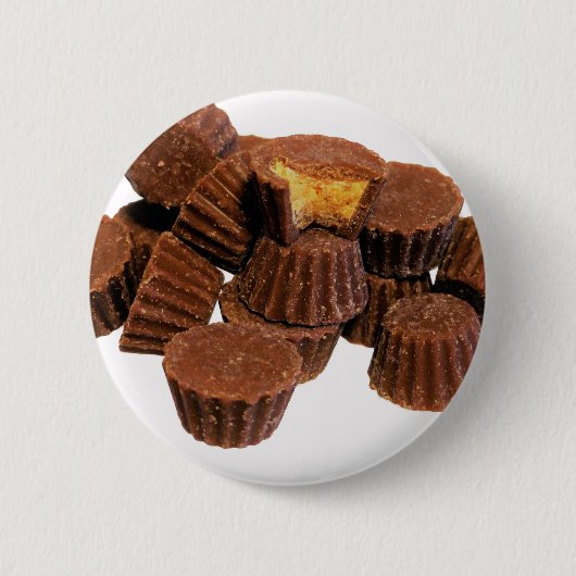 Mini Chocolade en Peanut-behandelingen Ronde Button 5,7 Cm (Voorkant)