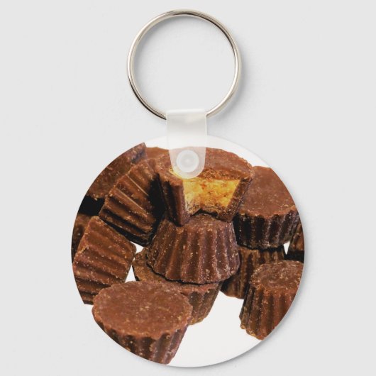 Mini-chocolade en pindaknoter behandelen Sleutelha Sleutelhanger (Voorkant)