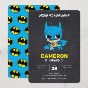 Mini Classic Batman Chalkboard Birthday Kaart
