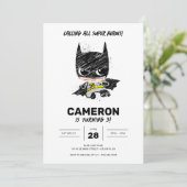 Mini Classic Batman Sketch Birthday Kaart (Staand voorkant)