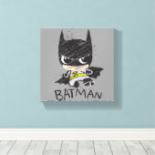 Mini Classic Batman Sketch Canvas Afdruk (Insitu (Houten vloer))