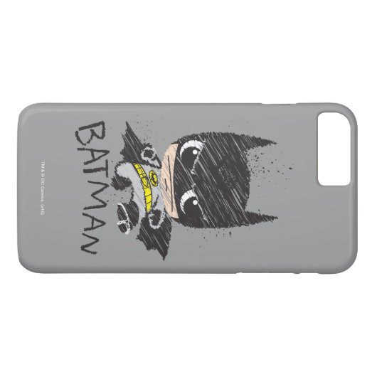 Mini Classic Batman Sketch Case-Mate iPhone Case (Achterkant (Horizontaal))