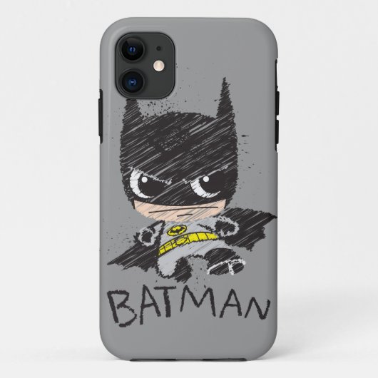 Mini Classic Batman Sketch Case-Mate iPhone Case (Achterkant)