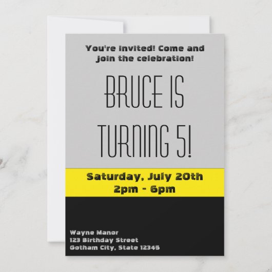 Mini Classic Batman Sketch Kaart (Achterkant)