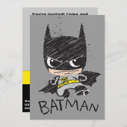 Mini Classic Batman Sketch Kaart (Voorkant / Achterkant)