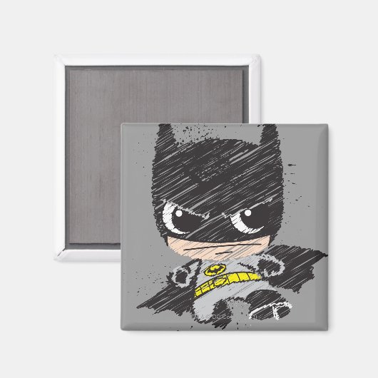 Mini Classic Batman Sketch Magneet (Voorkant / Achterkant)