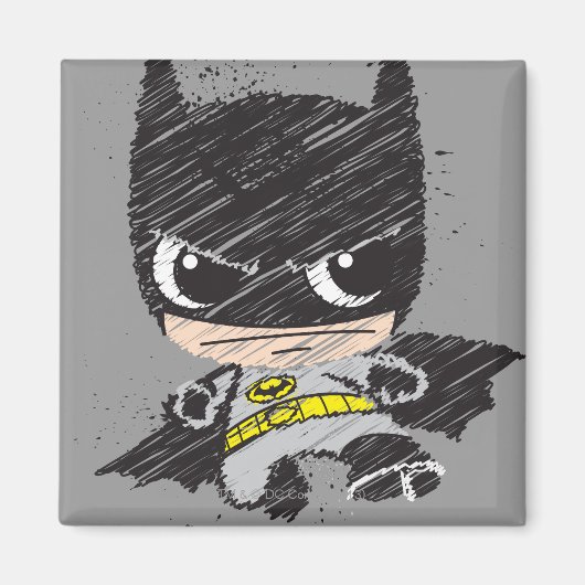 Mini Classic Batman Sketch Magneet (Voorkant)