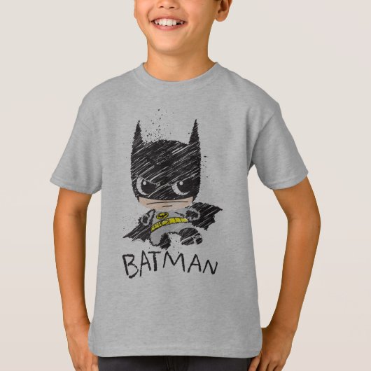 Mini Classic Batman Sketch T-shirt (Voorkant)