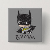 Mini Classic Batman Sketch Vierkante Button 5,1 Cm (Voorkant)