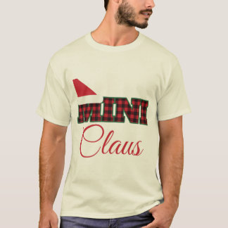 Mini Claus Buffalo geruite bijpassende kerst voor T-shirt