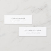 Mini Clear Plain White Minimal Pro Visitekaartje (Voorkant / Achterkant)