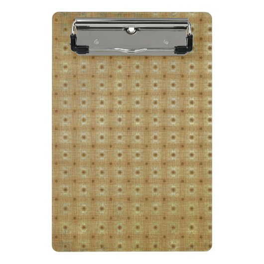 Mini Clipboard, Acorn Brown Boho Grunge Pattern Klembord (Voorkant)