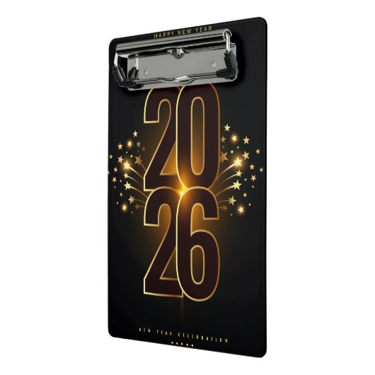 Mini Clipboard-Happy New Year 2026  Mini Klembord (Angled2)