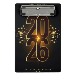 Mini Clipboard-Happy New Year 2026 Mini Klembord
