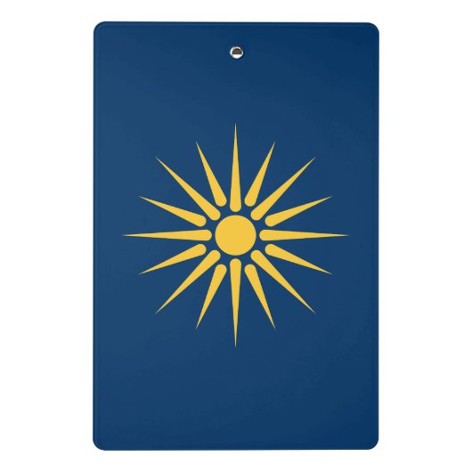Mini clipboard with flag of Macedonia, Greece Mini Klembord (Achterkant)