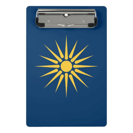 Mini clipboard with flag of Macedonia, Greece Mini Klembord (Voorkant)