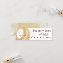 Mini Coffee Cup Stain Punchcard