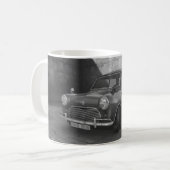Mini Cooper auto zwarte en witte mok (Voorkant links)