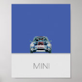 Mini Cooper blau Poster (Voorkant)
