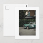 Mini cooper groen nummer 10 briefkaart (Voorkant / Achterkant)