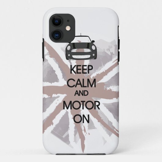 MINI Cooper Keep Calm and Motor iPhone Case (Achterkant)