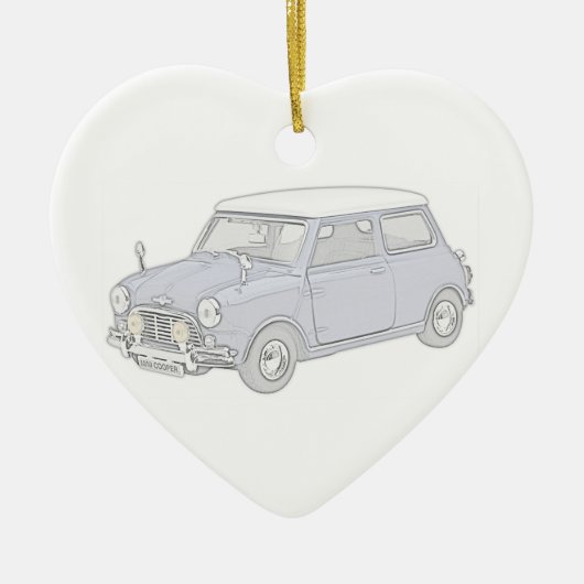 Mini Cooper  Keramisch Ornament (Voorkant)