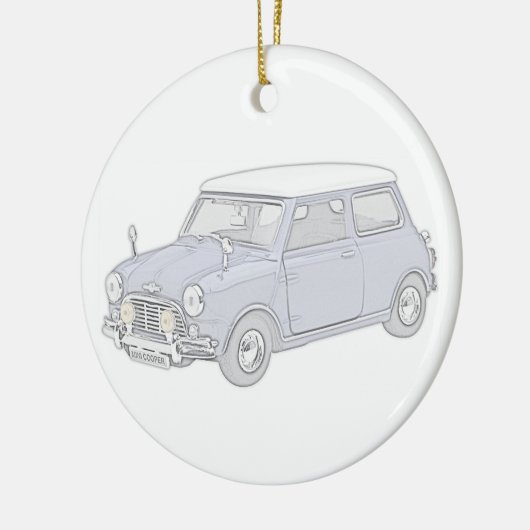 Mini Cooper  Keramisch Ornament (Links)