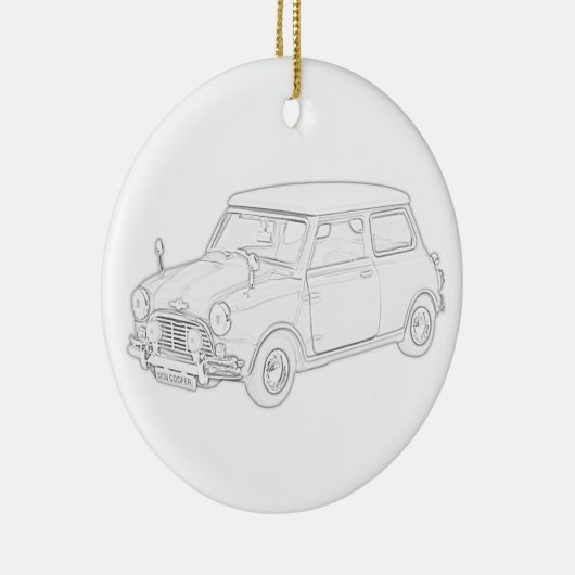 Mini Cooper Keramisch Ornament (Rechts)