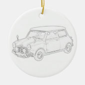 Mini Cooper Keramisch Ornament (Voorkant)