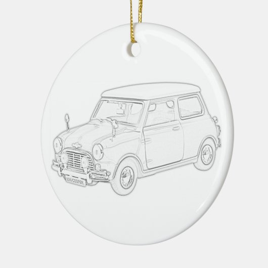 Mini Cooper Keramisch Ornament (Links)