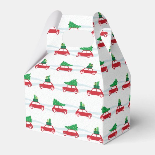 Mini Cooper-kerstverkeer Bedankdoosjes (Achterkant)