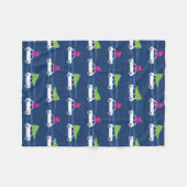 Mini Cooper-kerstverkeer Fleece Deken (Voorkant (Horizontaal))
