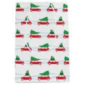 Mini Cooper-kerstverkeer Medium Cadeauzakje (Voorkant)