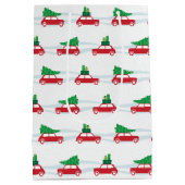 Mini Cooper-kerstverkeer Medium Cadeauzakje (Achterkant)