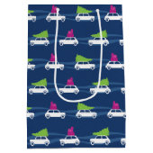 Mini Cooper-kerstverkeer Medium Cadeauzakje (Achterkant)