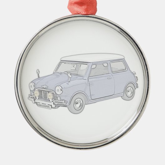 Mini Cooper Metalen Ornament (Voorkant)