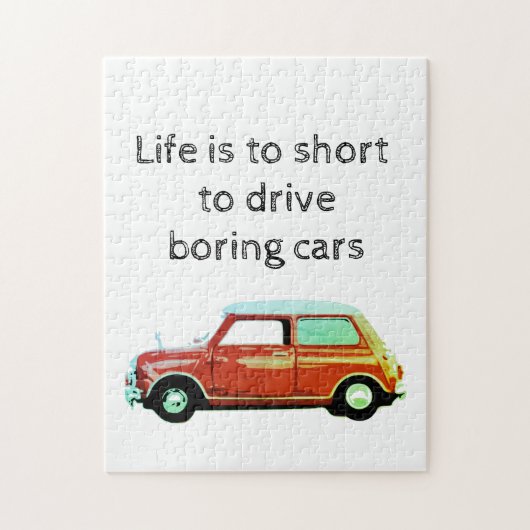 Mini cooper rot Puzzle Legpuzzel (Verticaal)