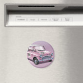 Mini Cooper S1 roze Magneet (Insitu (Vaatwasser))