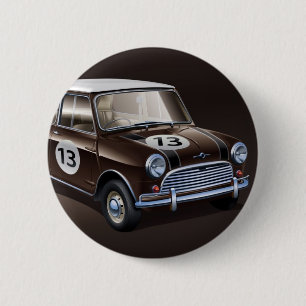 Mini Cooper S brown Ronde Button 5,7 Cm