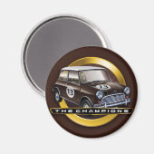 Mini Cooper S bruin Magneet (Voorkant / Achterkant)
