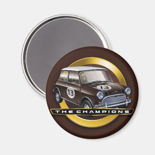 Mini Cooper S bruin Magneet (Voorkant / Achterkant)