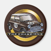 Mini Cooper S bruin Magneet (Voorkant)