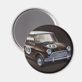 Mini Cooper S bruin Magneet (Voorkant / Achterkant)