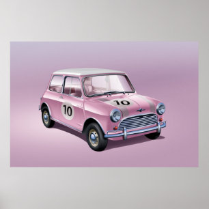 Mini Cooper S Poster roze