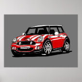 Mini Cooper S R56 Iconic Car/Automotive Design Poster (Voorkant)
