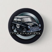 Mini Cooper S zwart Ronde Button 5,7 Cm (Voorkant)