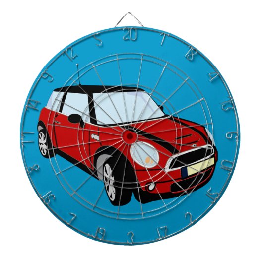 Mini Cooper sportwagen Dart Board Dartbord (Voorkant)