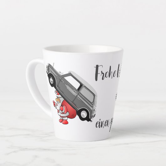 Mini Cooper Weihnachten Tasse Latte Mok (Linkerhoek)